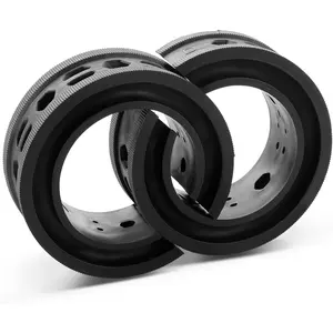 Spring Rubber Coil Spring Booster Cushion Car Bumper Buffer Power Cushion Black D Type Pack of 2