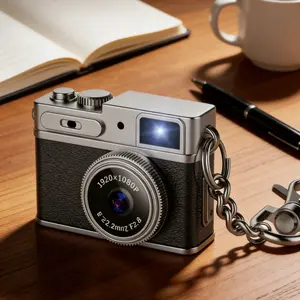 HD 1080P Mini Camera, Vintage Keychain Camera, Vintage Appeal, 0.96 Inch HD Screen, Long Lasting Battery, Includes 8GB TF Memory Card