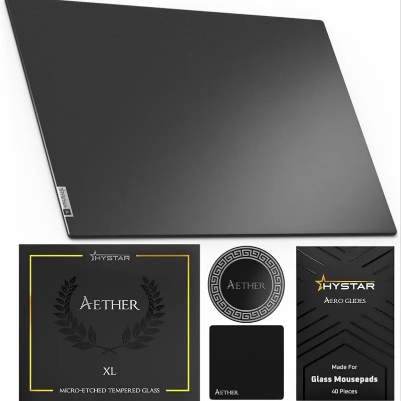 HYSTAR AETHER GLASS MOUSEPAD XL – BRAND NEW, FACTORY BOXED – SAVE $25 vs RETAIL!