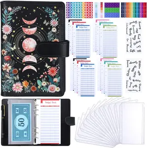 Budgeting Money Organizer for Cash Money Envelopes for Cash Leather A6 Budget Binder with Zipper envelopes 32 PCS