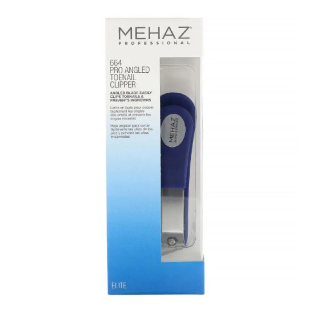 Mehaz Professional Angled Toenail Clipper - Stainless Steel Manicure & Pedicure Tool with Adjustable Handle for Nail Care