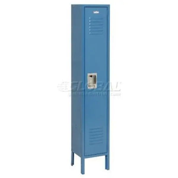 Nexel Industries IS1216KBL Commercial Health Care Food Service Single-Tier 1-Door Locker - Blue, 12x12x60 in, Assembly Required, Easy to Clean and Maintain, Ready to Assemble