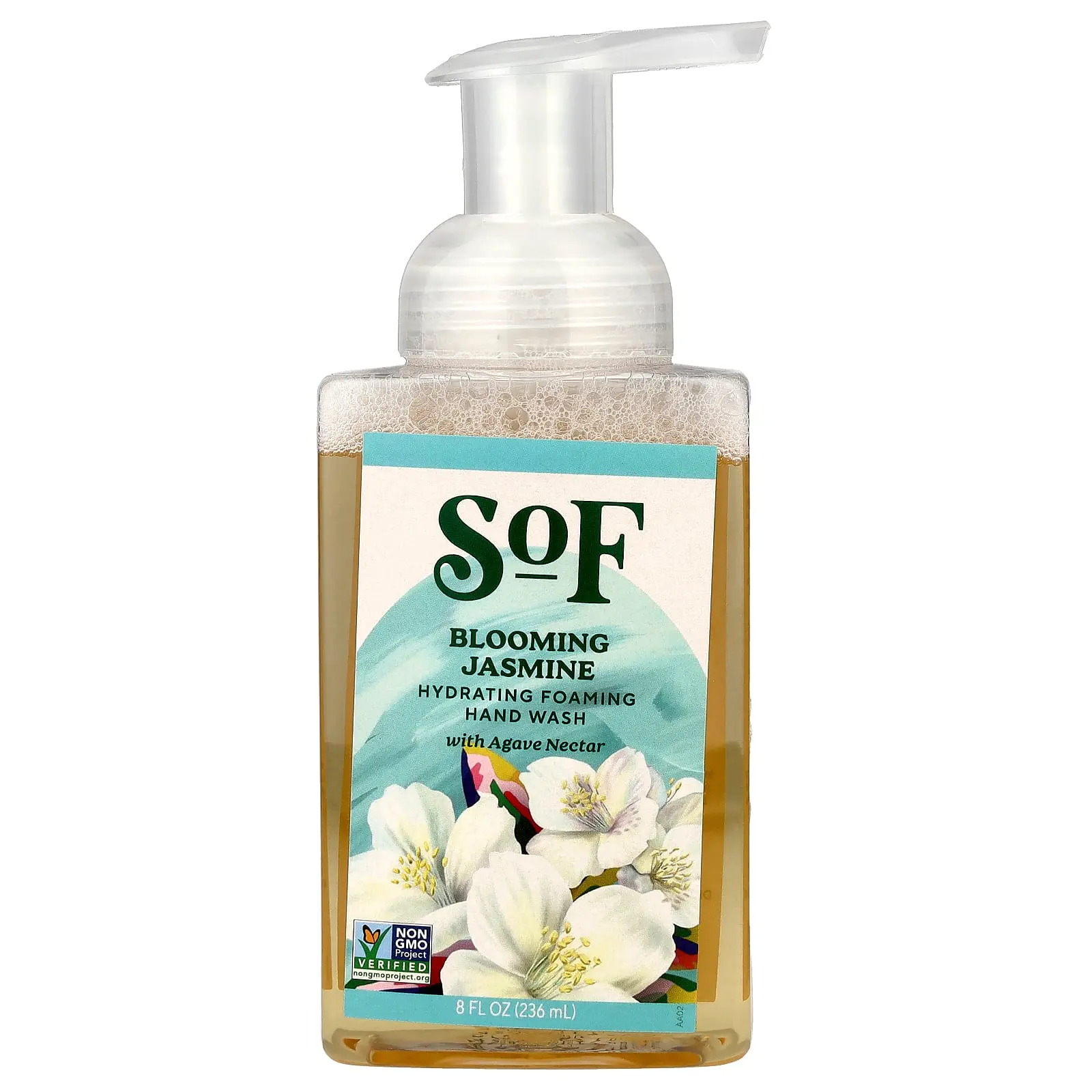 SoF Hydrating Foaming Hand Wash with Agave Nectar, Blooming Jasmine, 8 fl oz (236 ml)