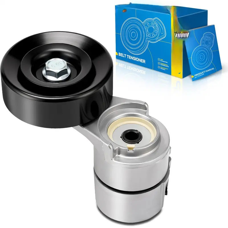 Belt Tensioner Assembly with Pulley for Hyundai Santa Fe 2007-2009 2.7L, Kia Rondo 2007-2010 2.7L, Optima 2007-2010 2.7L, OE #   252813E000,39150