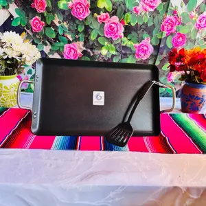 Teflon Griddle for Two Burners 11 x 19 in with Spatula Included Heat Resistant Cooking Pan Black Non-Specific Brand