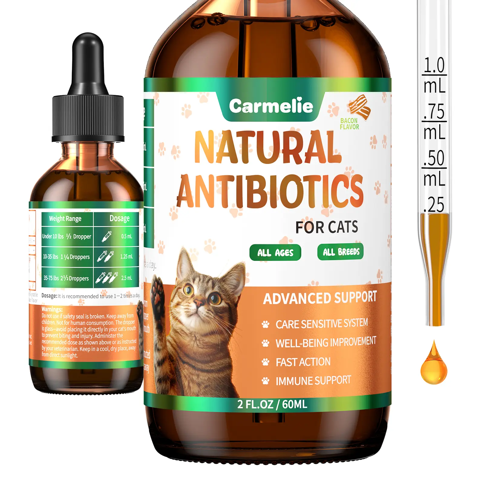 #Summervibes #petlovers Carmelie All-Natural Cat Drops – Seasonal Wellness & Immune Care – 2 fl oz Supplements Vitamin