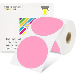 3 X 3 Inch Color Coding Dot Labels Circle Thermal Printable  500 count Round Stickers Adhesive Writable for Office, , Garage, DIY Sticker, Barcodes, Name Tag,