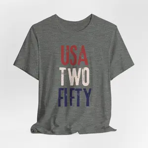 USA Two Fifty Vintage Patriotic T-Shirt | America 250 Shirt | 4th of July Tee | Retro Americana Graphic Tee