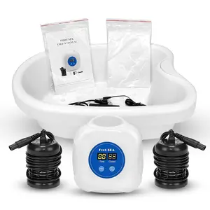 Upgrade Ionic Foot Bath Detox Machine - Ionic Detox Foot Bath, Foot Detox Machine, Touch ON/OFF, LCD & Timer for Home Use Beauty Salon (2 Arrays,100 Liners,1 Blue Bag)
