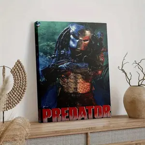 2D Flat, 1pc  Canvas Artwork, Featuring a Poster from The Predator Movie - Perfect for Decorating with Action-Adventure Film Theme