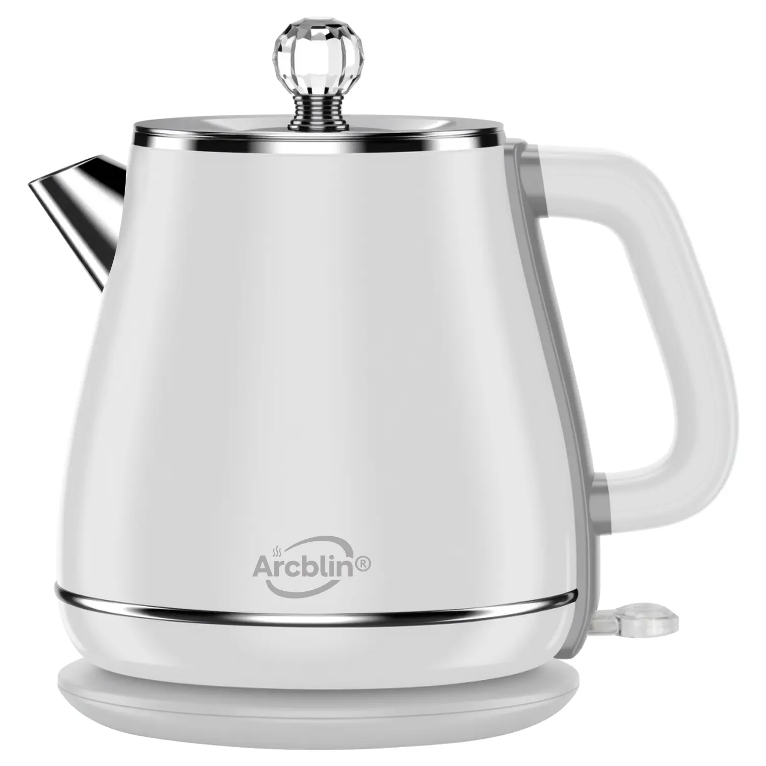 Retro Electric Kettle 1.8L, All Stainless Steel Hot Water Electric Kettle for Boiling Water, BPA Free Tea Kettle, 1350W Fast Boil, Auto Shut Off & Boil-Dry Protection,Cream White