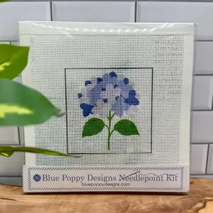 Blue Hydrangea Needlepoint Kit