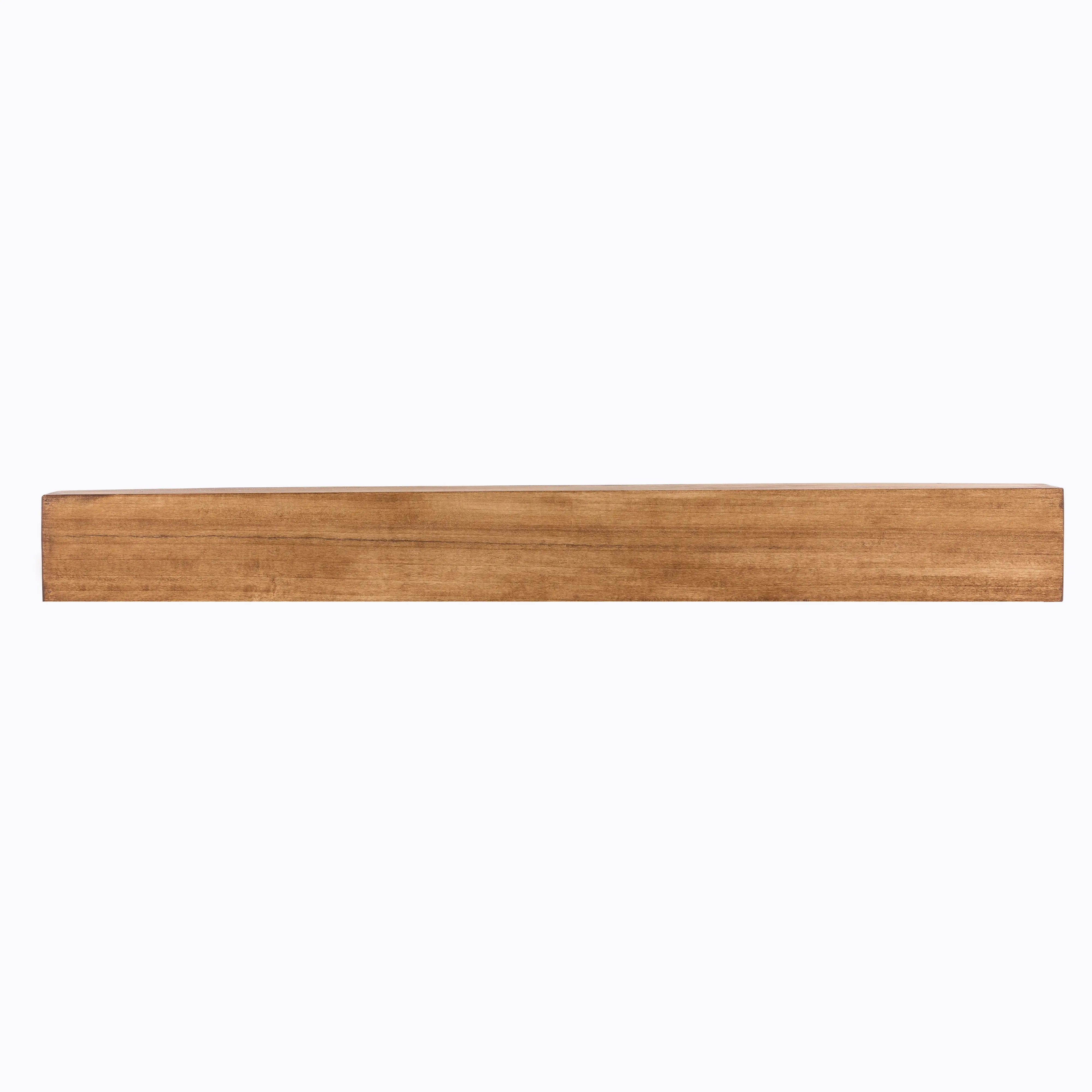 Farmhouse Poplar Wood Floating Fireplace Mantel