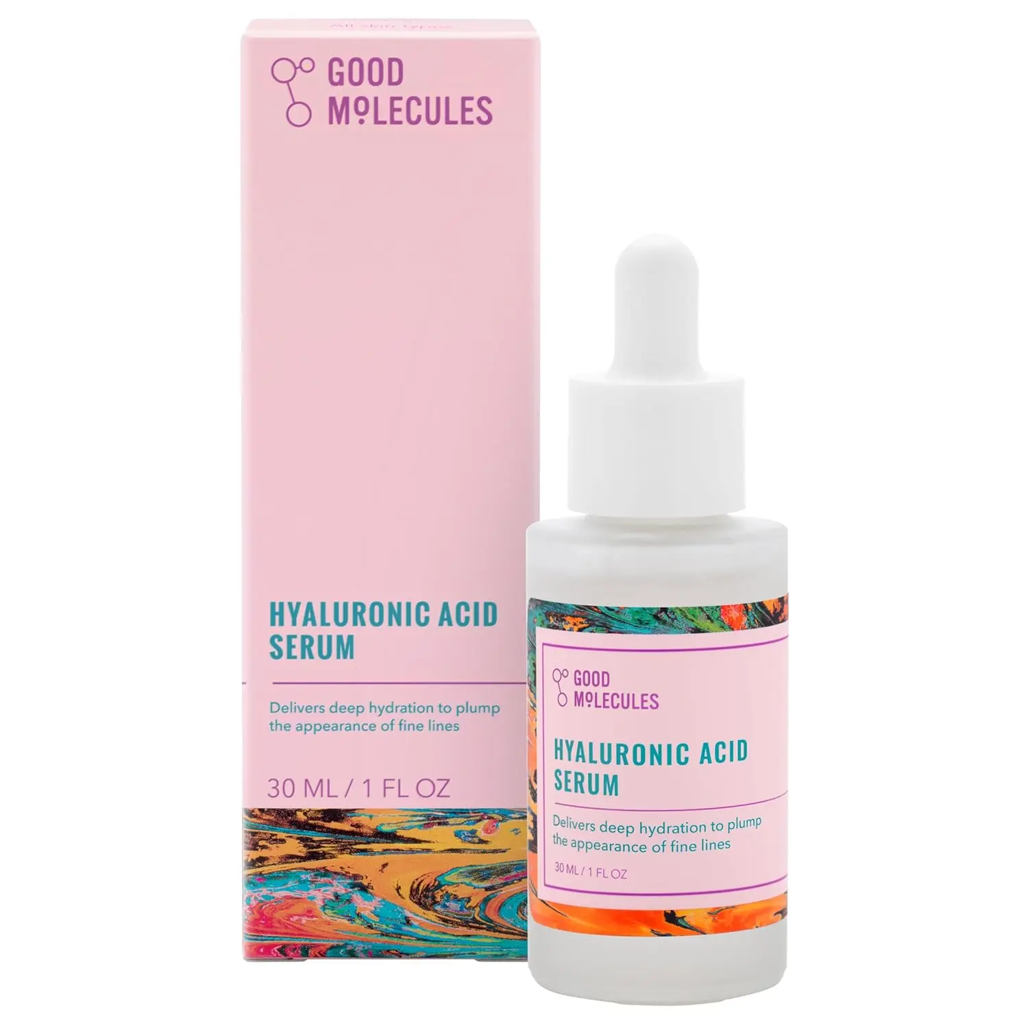 Good Molecules Hydrating Serum - Hyaluronic Acid - Anti-aging, Moisturizer - Water-Based Skincare for Face - Comfort
