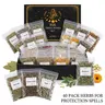 40pc DIY Organic Dried Botanicals & Craft Kit - Pure Dried Herbs Mix with Sage, Bay Leaf, Rosemary, Flowers, Mugwort, Beginner-Friendly for Candle Making Scents, Home Decoration (Father's Day Gift Option)