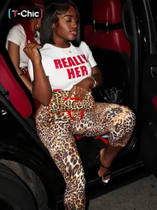 Women's Sexy Leopard Print Bodycon Leggings Shorts Capri Pants Party Club Night Out Holiday Sports Daily Casual Slim-fitting Skinny Comfortable High Waist Rise Trunks Shorts Trousers Bottoms Womenswear Lady