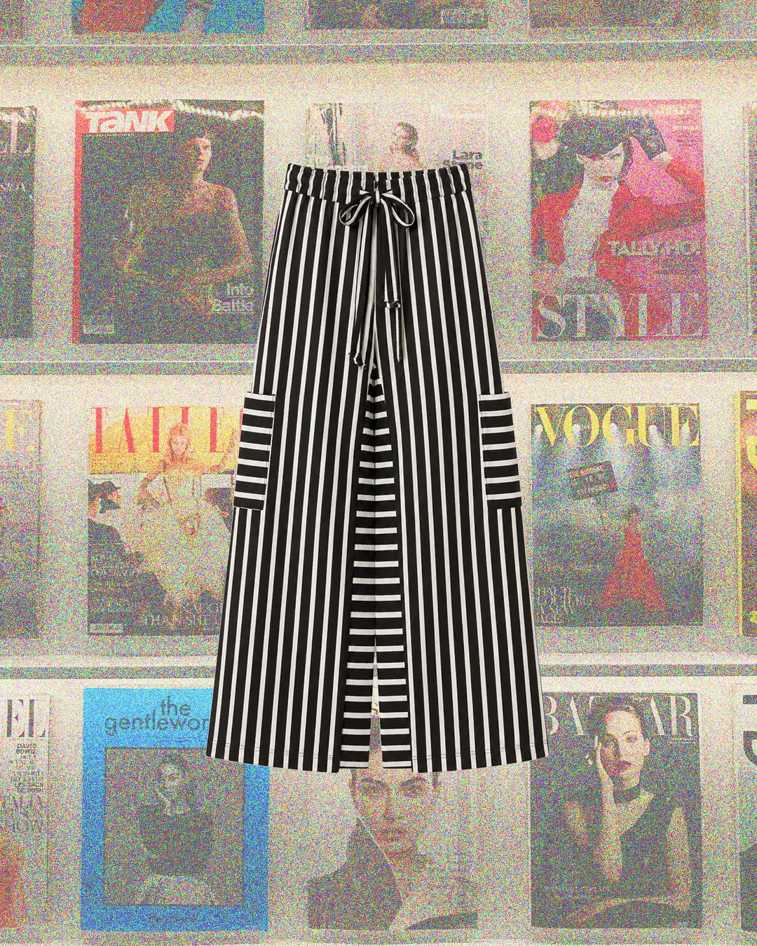 Cookies & Cream Soft Striped Cargos