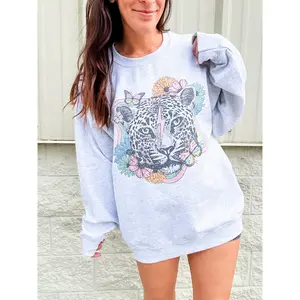 Colorful Leopard Graphic Top