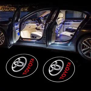 2pcs LED HD Car Door Welcome Light, Auto Logo Projector Lamps for Toyota Corolla Supra 86 Yaris Prius Camry Tacoma Venza Tundra Rav4 Auris