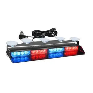 Emergency Dash Strobe Lights Safety Lights 16 LED Flashing Warning Hazard Windshield Visor Traffic Light Bars for Trucks