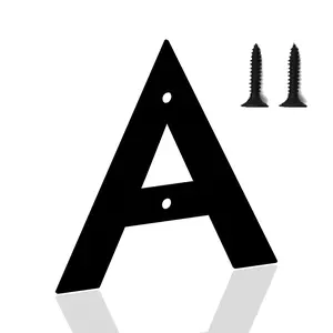 4 Inch Metal House Numbers Letters, Black House Address Letters, Outdoor Mailbox Numbers, Modern Metal Address Number Letter for Homes, Apartments, Farms, Outside