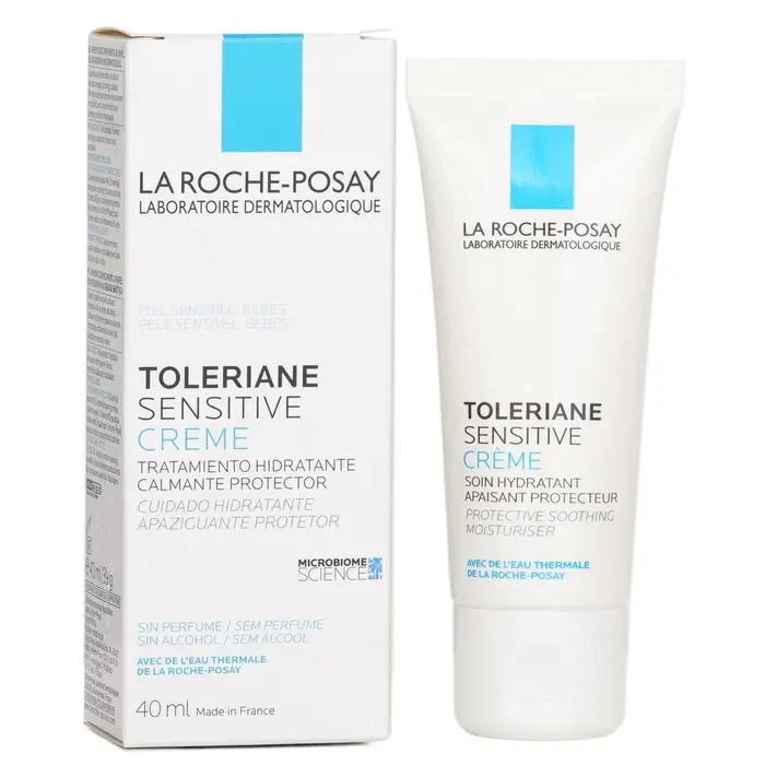 La Roche Posay Toleriane Sensitive Facial Moisturizer - Fragrance-Free, Glycerin-Infused, Hydrating, Repair Formula, 40ml/1.35oz, Skin Repair