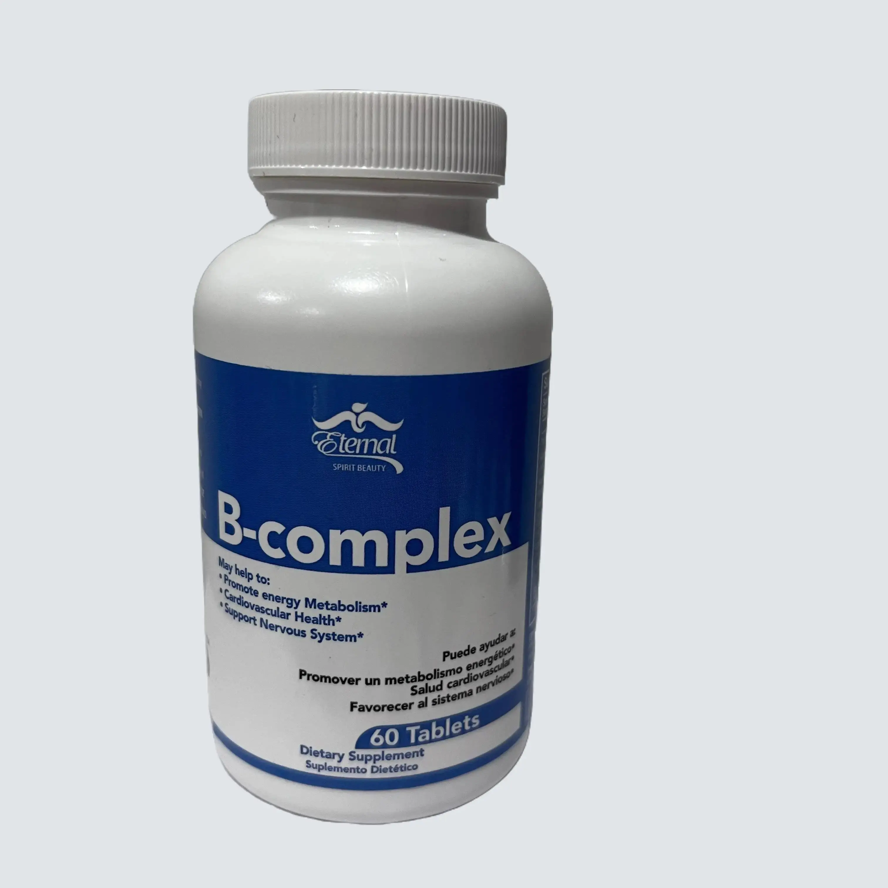 Eternal Spirit Beauty- B-Complex Supplement, Enhances energy levels and fights fatigue. Supports proper nervous system function. help convert food into Energy. Promotes healthy skin. hair. and nails. Strengthens the immune system and brain system