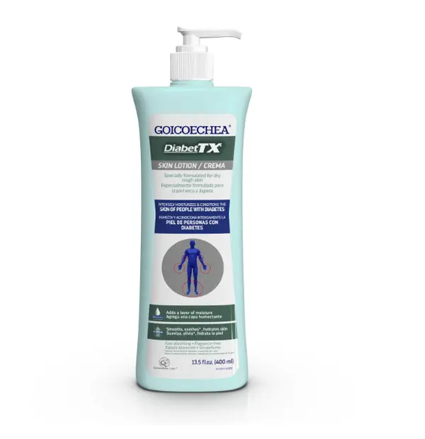 Goicoechea Diabet TX Body Lotion (13.5 oz, Single Pack) - Diabetes-Focused Skincare Body Care, Gentle Daily Sensitive Cosmetic, Fragrance-Free Dry Skin Moisturizer, Improves Varicose Veins & Blemishes, Hydrating, Moisture, Nourishing, Normal, Single Item