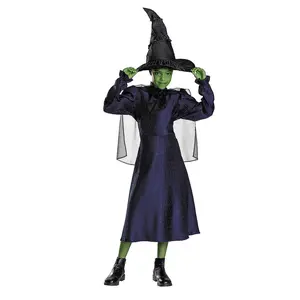 Kids Classic Wicked Elphaba Black & Purple Dress Costume - Large 10-12
