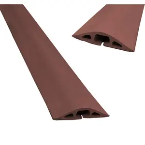 212 MAIN 10 ft. D-2 Rubber Duct Cord Cover - Easy-Installation Slit Center Cable Protector for Vehicular Traffic, Automotive Brake Systems
