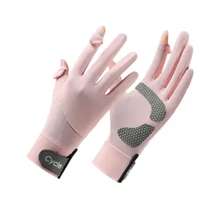 Fingerless Gloves for Men Women Sun Protection Anti-ultraviolet Non-slip Touch Screen Gloves Outdoor Cycling Fishing Hiking Glove