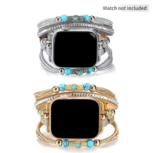 GIROUETTE Vintage Watch Band, Smart Watch Straps, 1 Count Fashionable Watch Band for Women, Replacement Watch Band for Apple Watch Series 9 8 7 6 5 4 3 2 1 SE SE2