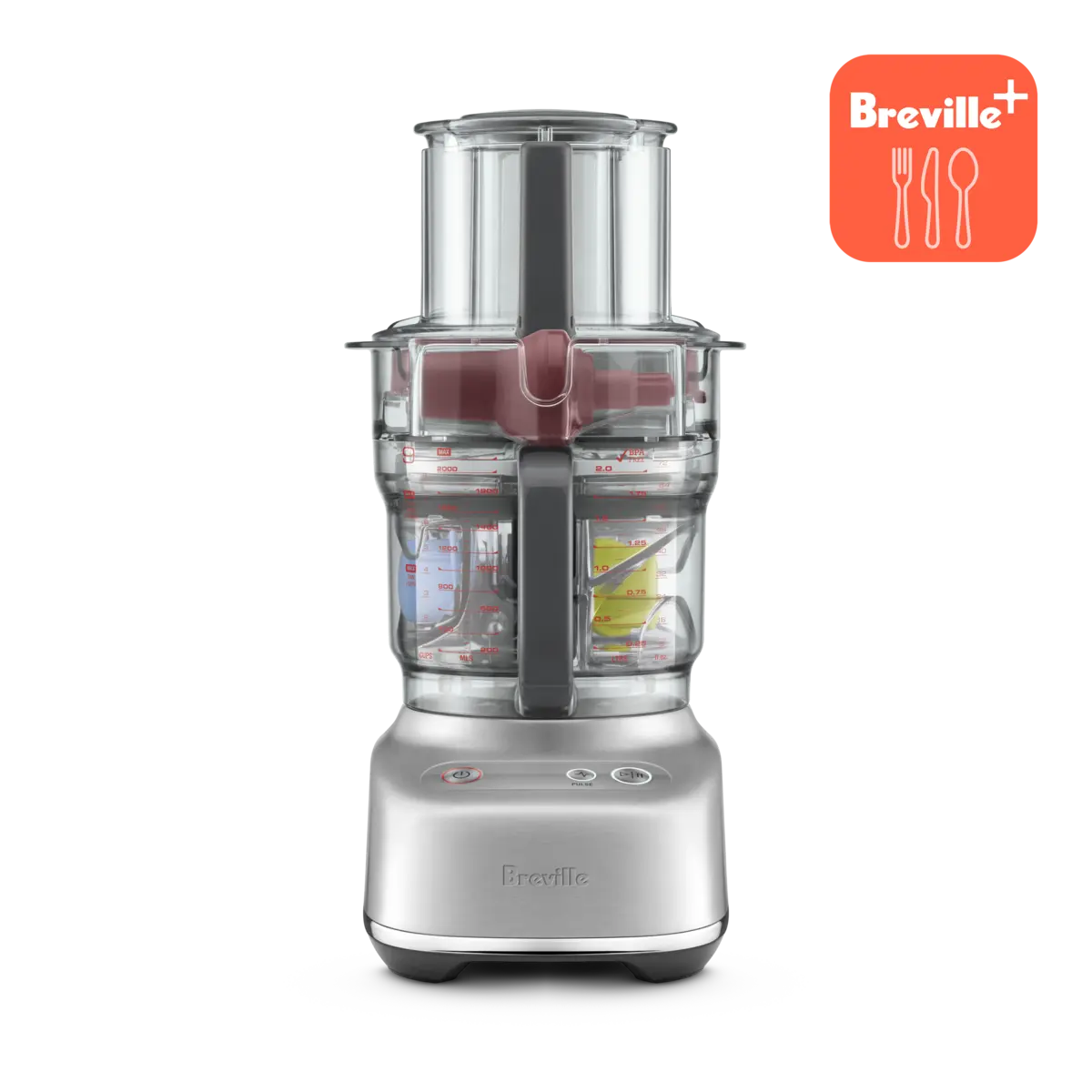 Breville the Paradice 9 Food Processor with Onboard Storage Caddy & 4.7" Feed Chute for Precision Dicing and Easy Food Preparation