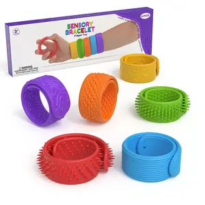 Silicone Sensory Fidget Slap Band Bracelet Kids Finger Texture Stress Relief Toy Anti-Anxiety Fidget Toys for Children