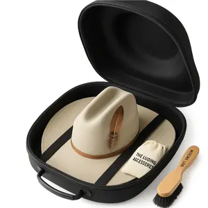 Dual-Shoulder Denim Hat Storage Bag Accessory Pouch, Simple Style Design, Multi-Functional Waterproof Eva Material, Outdoor Travel Hiking Camping