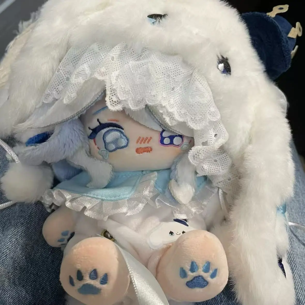 20cm Anime Genshin Impact Furina  Furina Fontaine Stuffed Plushie Plush Pillows Cotton Doll Body Anime Figure Toy Kids Gifts