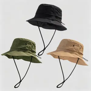 Fisherman hat, lightweight and breathable, waterproof bucket-shaped hat, adjustable strap hat, portable and foldable sun hat, suitable for both men and women, hat with face mask combination