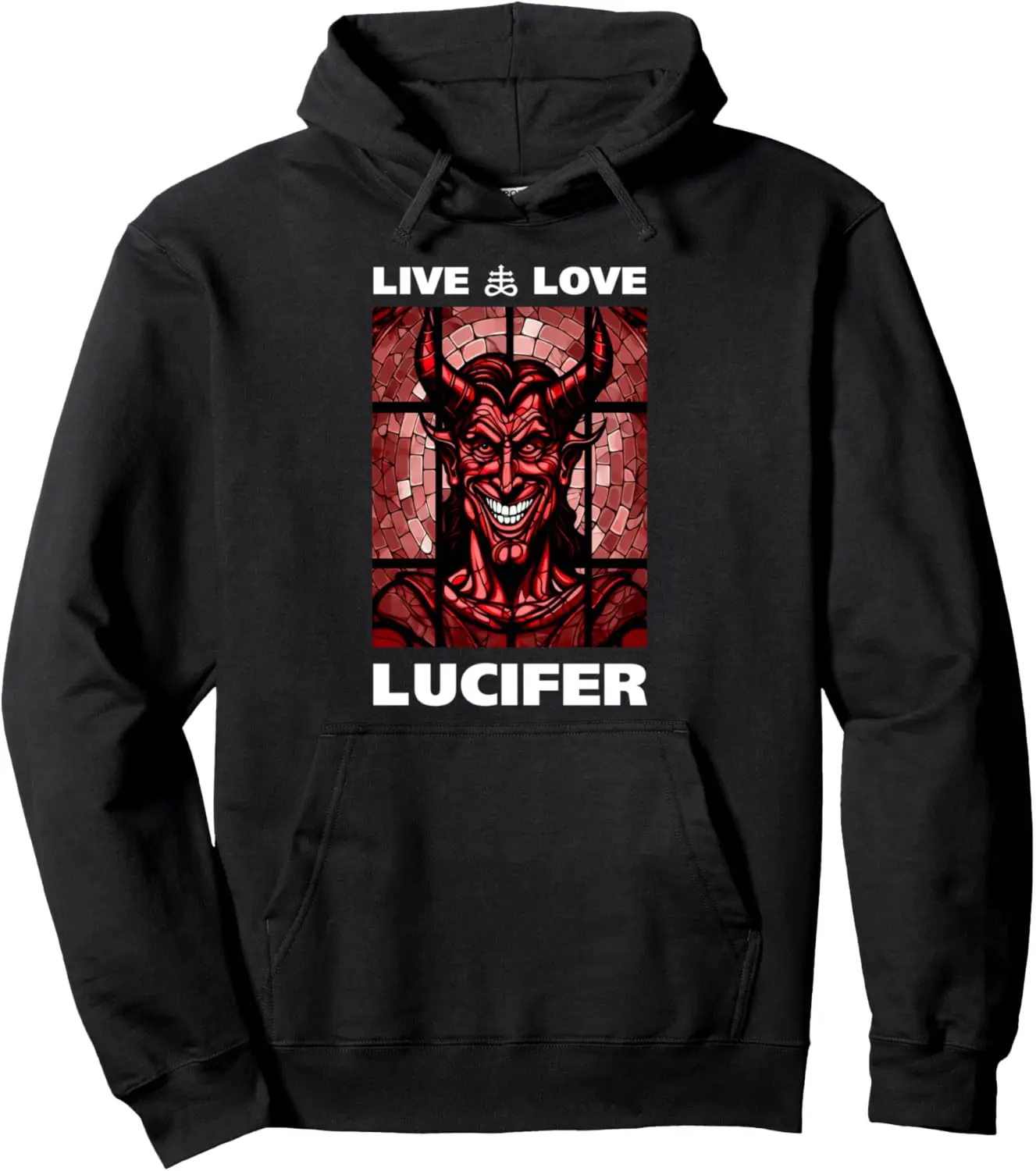 Live Love Lucifer Goth Rock For Concert Pullover Hoodie