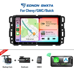 EONON Car Stereo for Chevy GMC Buick Chevrolet Silverado Sierra Suburban Tahoe Impala Traverse Avalanche HHR Acadia Yukon Truck, Wireless CarPlay & Android Auto, 8" Android 13/14 Touch Screen, Dashcam, backup camera, SWC, BT - GMX7A, GMX6S