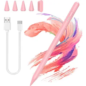 Stylus Pen for iPad 9th&10th Generation with Palm Rejection, 30Mins Fast , Compatible with 2018-2023  iPad Pro 11"/12.9", iPad Air 3/4/5, iPad mini 5/6th, iPad 6/7/8/9/10 (Pink01)