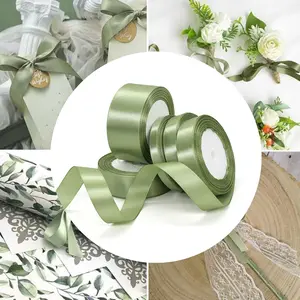 Sage Green Ribbon for Gift Wrapping, Hair Styling, Wedding Party Decorations, Sewing Invitations, Bouquets, Christmas Decoration