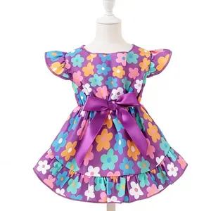 Pet Clothes Dog Cat Rabbit Princess Floral Dress Flying Sleeve Pretty Comfortable Yorkshire Terrier Maltese Teddy Bichon Bear Pomeranian Bulldog For Outside Daily Use A050