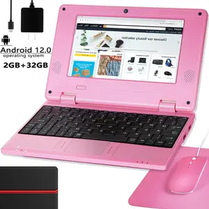 GBook Laptop Computer(7 inch), Quad Core Powered by Android 12.0, Netbook Computer with WiFi, Webcam and Bluetooth, Mini Laptop with Bag, Mouse, and Mouse Pad for Kids