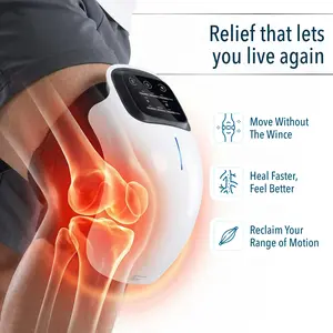Smart Knee Massager for Pain Relief, 2026 Updated Edition with Heat Therapy, Red Light Therapy, Tight Muscle Relaxation, FSA-HSA Eligible Gift for Adults