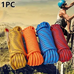 1pc of 10Mm/12Mm Climbing Rope for Outdoor Rock Climbing, Escape, And High-Altitude Work, Made of Nylon with Multiple Strands, Suitable for Christmas, Halloween, And Easter Event Props.