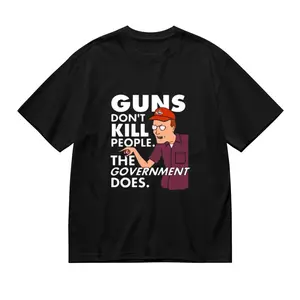 Classic Soft Short-Sleeve King of the Hill Dale Gribble "Guns Don't Kill People" T-Shirt - Funny Sarcastic Cartoon Quote Tee, Casual Cotton Top for Love of Show Fans (Cap-Inclusive Accessory Bundle Option)