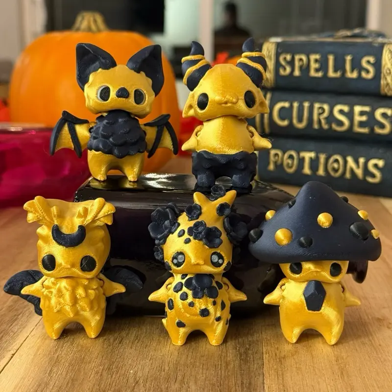 Royalty Pixie - Mushroom, Bat, Beast/Imp, Moth, Cherry Blossom - Collectible Figurines - whimsical character set cute playful imagination