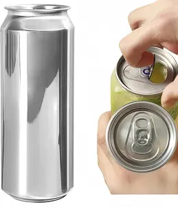 100-Pack of 500ml (16.9 oz) Aluminum Beverage Can with Lids - Commercial Grade Empty Beverage Pop top Cans for Craft Beer, Home Brewing, Soda& Iced Coffee,Compatible with Can Sealer Machine