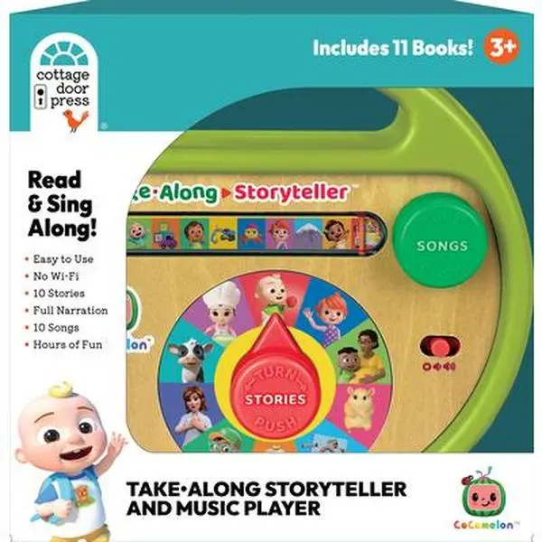 Cocomelon Take-Along Storyteller Book - Licensed Art, Storytime Companion for Kids with Cody, JJ, Yoyo, Tomtom Characters