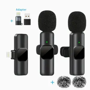 Professional Wireless Microphone, USB Rechargeable Wireless Microphone, Plug-Play Lapel Mic for Video Recording, Teaching, Interviews, Podcast Equipment, Gifts for Mums mini microfono minimic c interface mini microphone phone accessories Audio